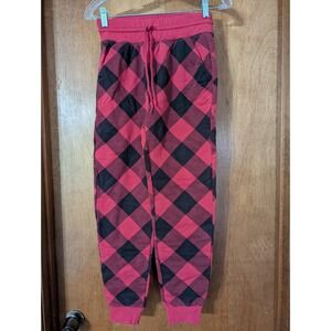 Women's Zoe + Liv XS Red Buffalo Plaid Check Joggers EUC